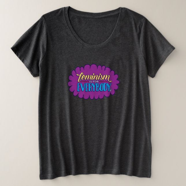 El feminismo está para todos cabida más camiseta (Anverso del diseño)