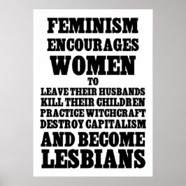 El feminismo estimula a las mujeres Posters