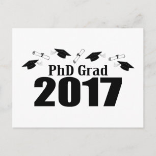 El fiesta 2017 de la postal del graduado del PhD