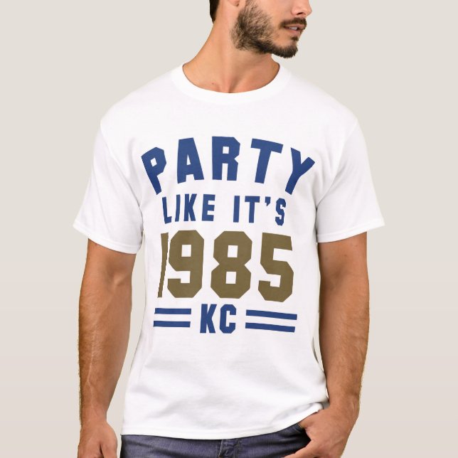 El fiesta como él es la camisa 1985 del kc (Anverso)