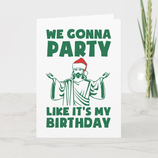 El fiesta como él es un cumpleaños del navidad (Anverso)