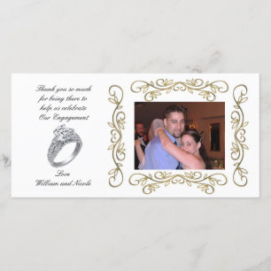 El fiesta de compromiso le agradece tarjeta de la