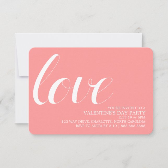 El fiesta de la tarjeta del día de San Valentín (Anverso)