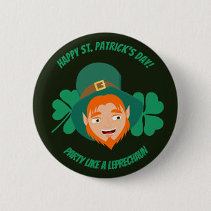 El Fiesta de San Patricio como un botón de Leprech