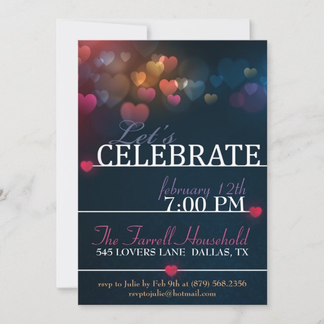 El fiesta del amor de la tarjeta del día de San (Anverso)