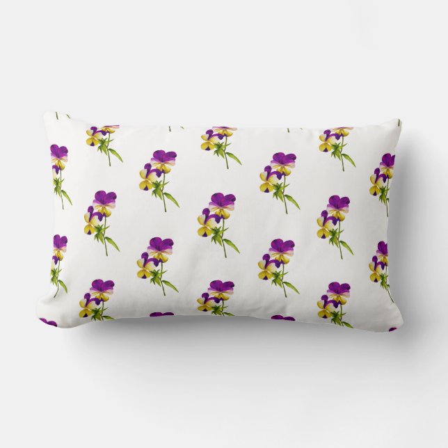 "El Fiesta Pansy" en una almohada lumbar (I) (Anverso)