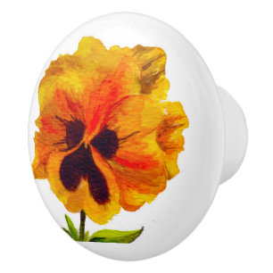 "El Fiesta Pansy" en una pomo de cerámica (III)