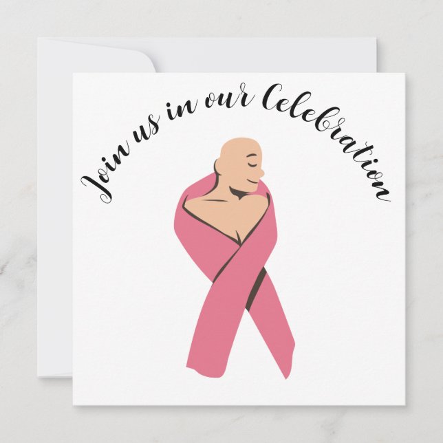 El fin del cáncer de mama en la invitación del par (Anverso)