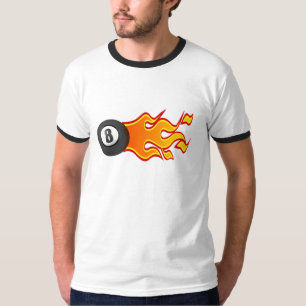 El flamear camiseta de 8 bolas