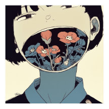 El florecer del silencio - Póster de arte gráfico