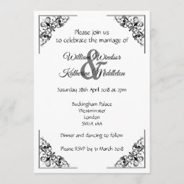 El flourish decorativo arrincona la invitación de