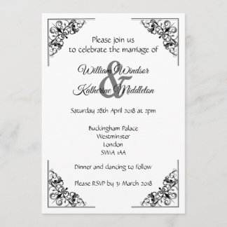 El flourish decorativo arrincona la invitación de