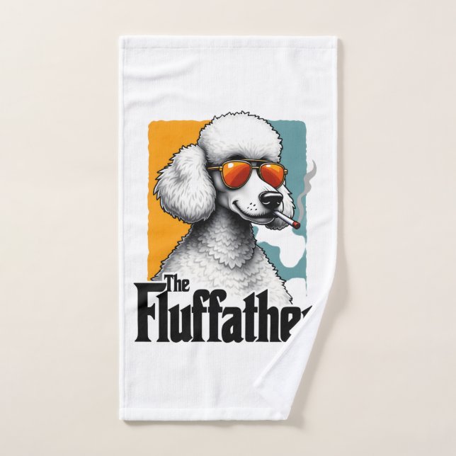 El Fluffather Poodle Vintage Perro Divertido Mafia (Toalla de mano)