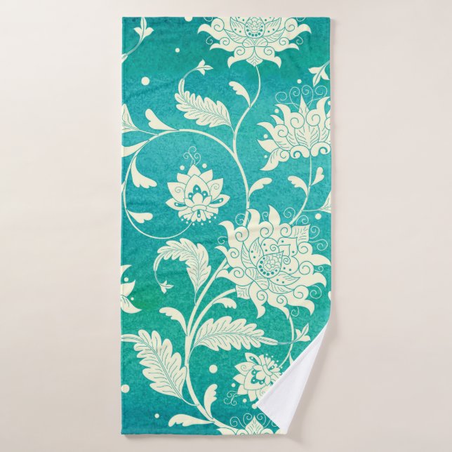 El fondo es impecable. Imitación de porcelai china (Toalla de baño)