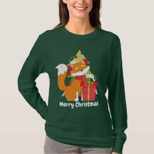 El Fox del navidad y el árbol añaden la camiseta