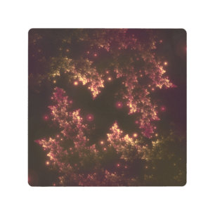 El fractal metalizado del arte de la pared deja