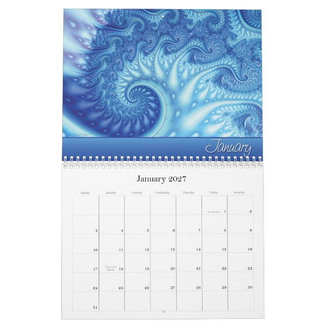 El fractal soña el calendario 2010 (Jan 2027)