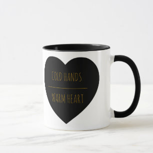 El frío da a corazón caliente la taza de 11 onza
