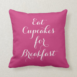 El fucsia come las magdalenas para la almohada del