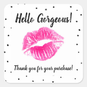 El fucsia coqueto le agradece pegatina - LipSense