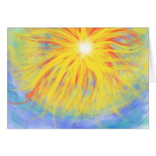 El fuego en el cielo: Pintura de arte de culto cri