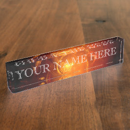 El fuego en su placa de identificación del fractal