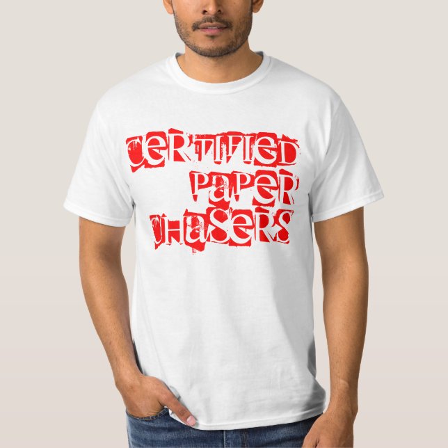 El funcionario certificó la camiseta de papel de (Anverso)