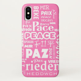 El funda del iPhone X es duro. Paz rosa en varios 