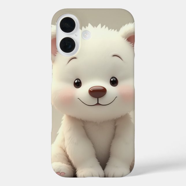El Funda para iPhone 16 más lindo del oso (Reverso )