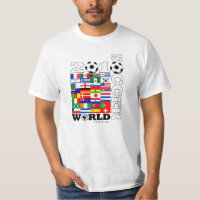 El fútbol 2010 de la camiseta del mundial señala