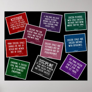 El fútbol cita a 10 Posters de color en negro