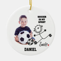 El fútbol es mi ornamento de fotos deportivas