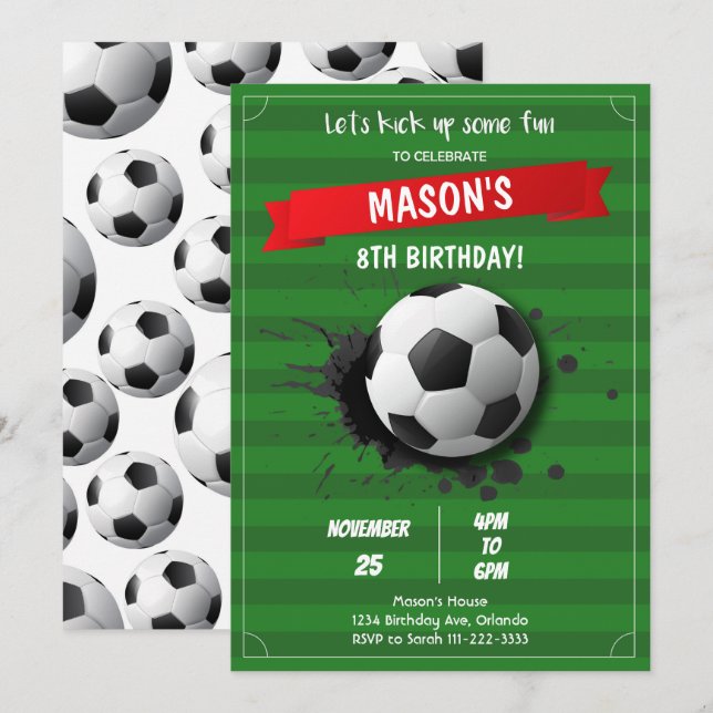 El fútbol inicia una divertida invitación de cumpl (Anverso / Reverso)
