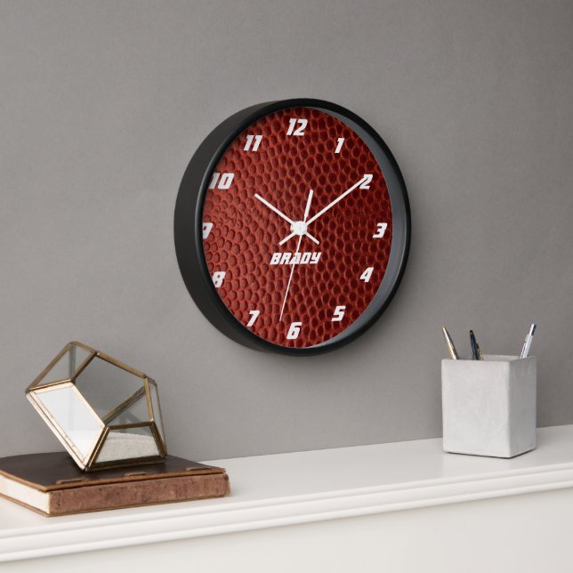 El fútbol parece reloj de pared personalizado (Oficina)