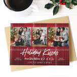 El futuro de los besos feriados Sr. y Mrs. 3 Photo<br><div class="desc">Envíe una linda tarjeta de invitación de vacaciones y compromiso con su futuro de besos de vacaciones Sr. y tarjetas fotográficas multihorizontales Mrs. 3.</div>