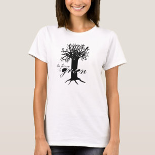 El futuro es camiseta verde/camiseta del Día de l