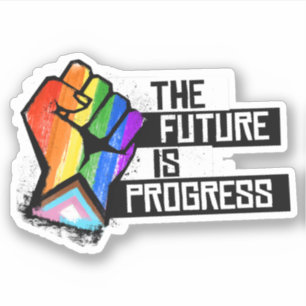 El futuro es el Pegatina del Orgullo del Progreso