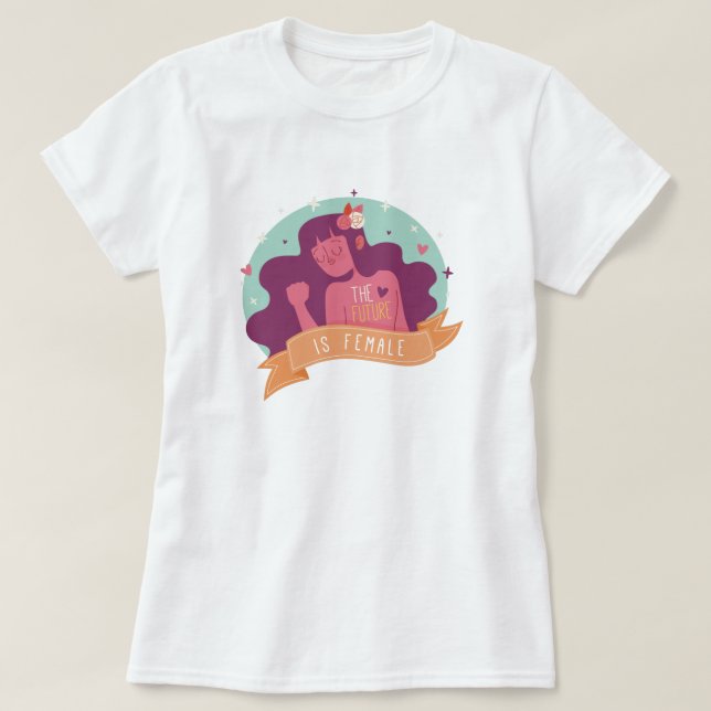 El futuro es la camiseta femenina (Diseño del anverso)