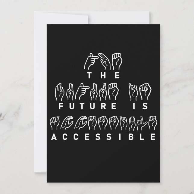 El futuro es lenguaje de Rótulo ASL accesible (Anverso)