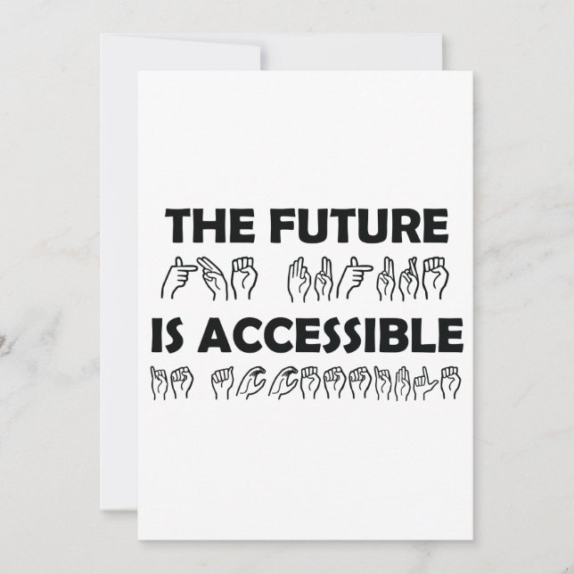 El futuro es lenguaje de Rótulo ASL accesible (Anverso)