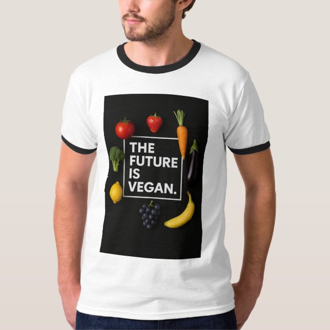 El Futuro Es Una Camiseta Vegana - Tee De Los Dere (Anverso)