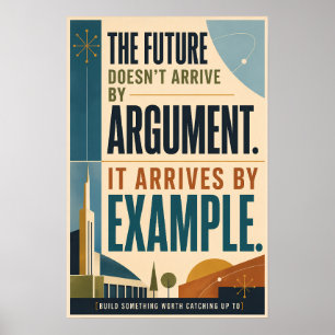 El futuro llega con el ejemplo Póster estilo MCM