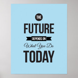 El futuro - Posters de citas Inspiradoras azules