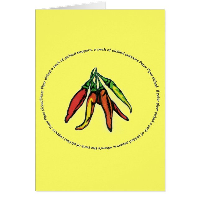 El gaitero de Peter escogió un peck de pimientas (Frente)