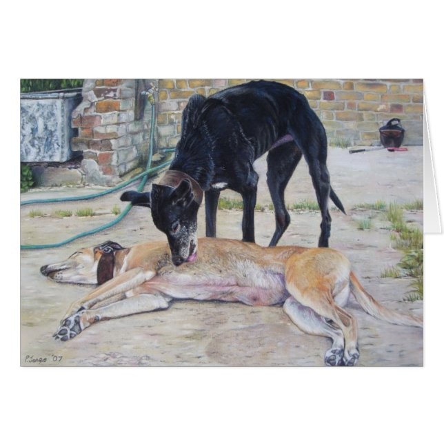 el galgo persigue arte escénico del realista del (Anverso (Horizontal))