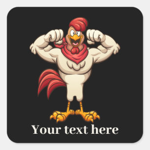 El gallo de cocina tierno agrega texto Pegatina cu