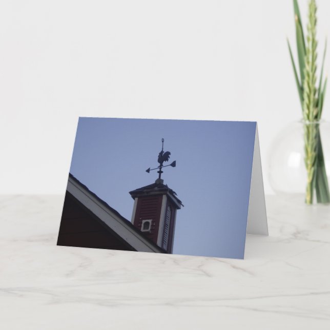 "El Gallo Señala el Camino" Tarjeta de Pascua (Anverso)