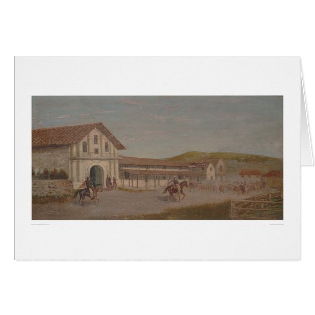 El ganado condujo en la misión Dolores, California (Anverso (Horizontal))