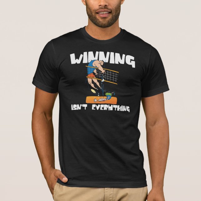 El ganar no es todo camiseta negra del voleibol (Anverso)