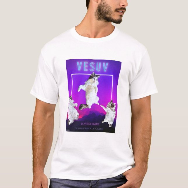 El gato 9 de Vesuv vive la divertida camiseta de N (Anverso)